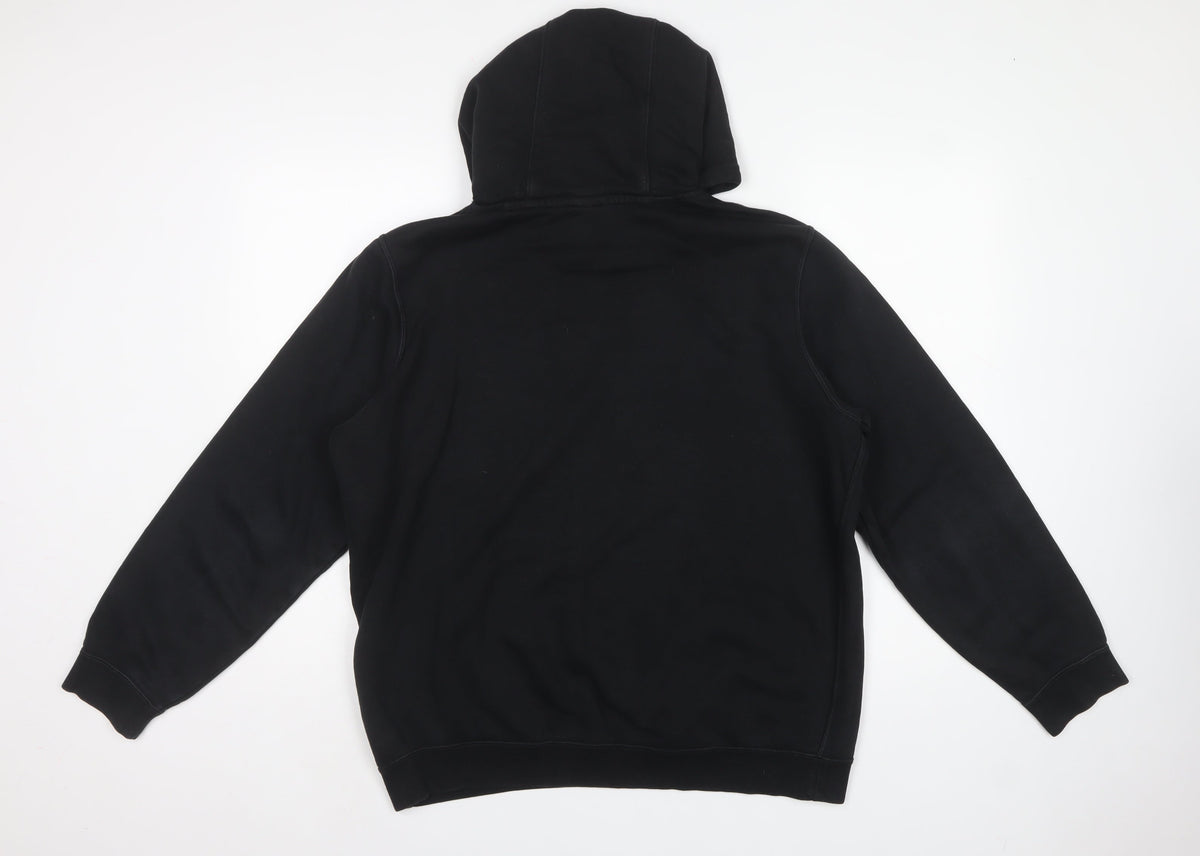 Nike Men’s Black L Pullover Hoodie Logo Pocket Fleece