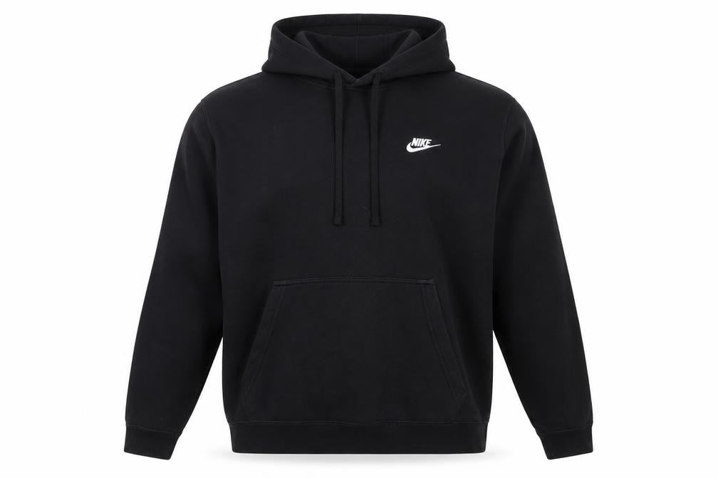 Nike Men’s Black L Pullover Hoodie Logo Pocket Fleece