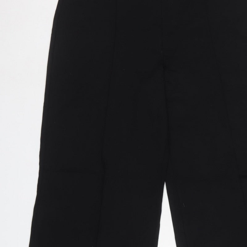 Finery Women’s Black UK 16 Regular Wide-Leg Stretch Trousers