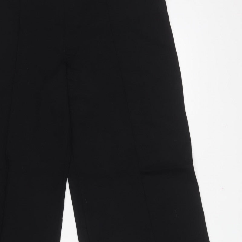 Finery Women’s Black UK 16 Regular Wide-Leg Stretch Trousers