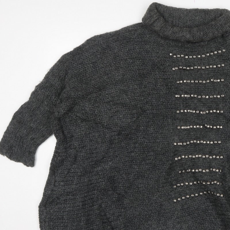 DAY Birger et Mikkelsen Women Grey M Studded Mohair Open Cardigan