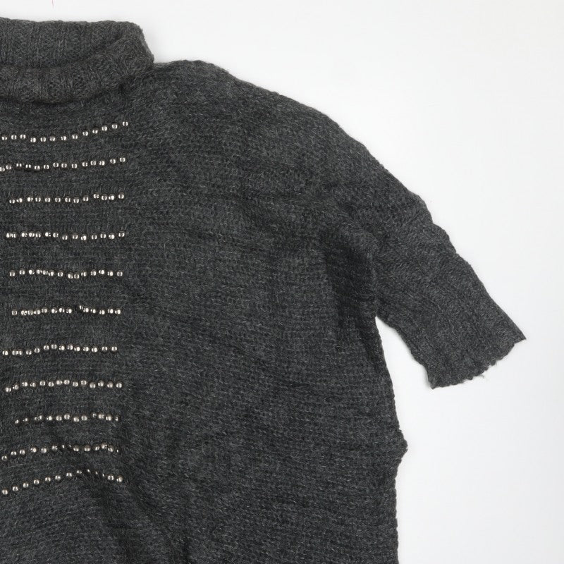 DAY Birger et Mikkelsen Women Grey M Studded Mohair Open Cardigan