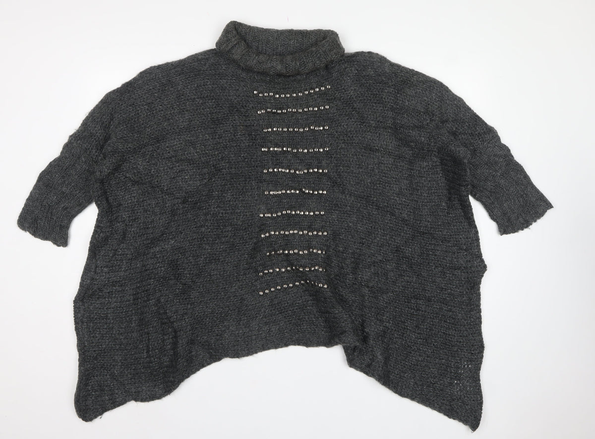DAY Birger et Mikkelsen Women Grey M Studded Mohair Open Cardigan