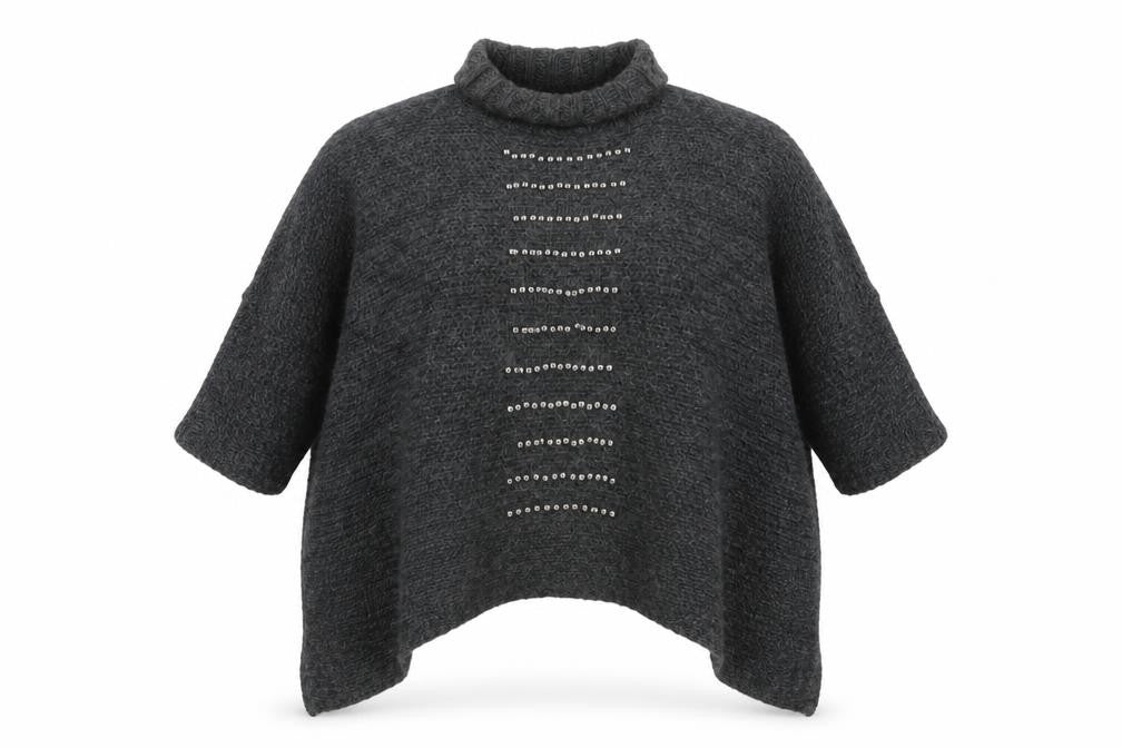 DAY Birger et Mikkelsen Women Grey M Studded Mohair Open Cardigan