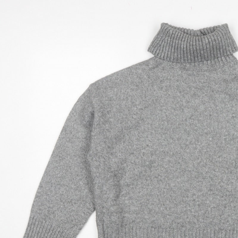 Nobody's Child Women Grey S Roll Neck Oversized Knit Jumper
