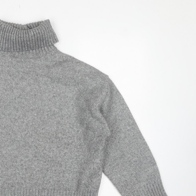 Nobody's Child Women Grey S Roll Neck Oversized Knit Jumper