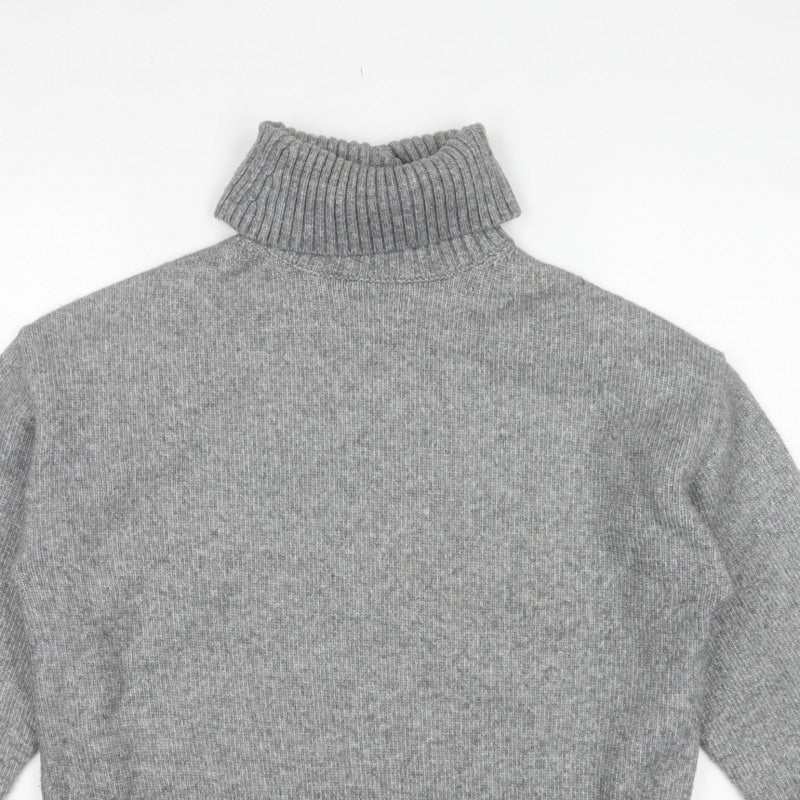 Nobody's Child Women Grey S Roll Neck Oversized Knit Jumper