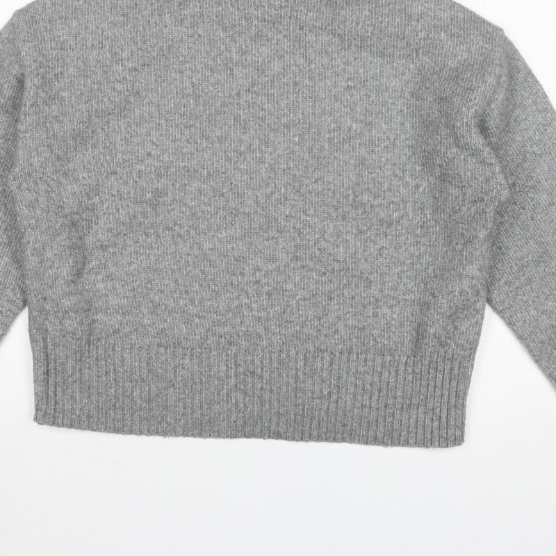 Nobody's Child Women Grey S Roll Neck Oversized Knit Jumper