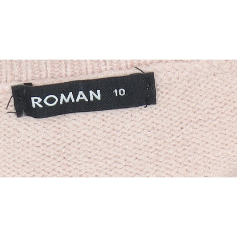 Roman Women’s Multicoloured Geometric Knit Pullover Jumper UK 10