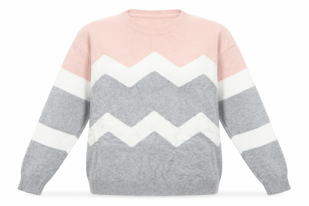 Roman Women’s Multicoloured Geometric Knit Pullover Jumper UK 10