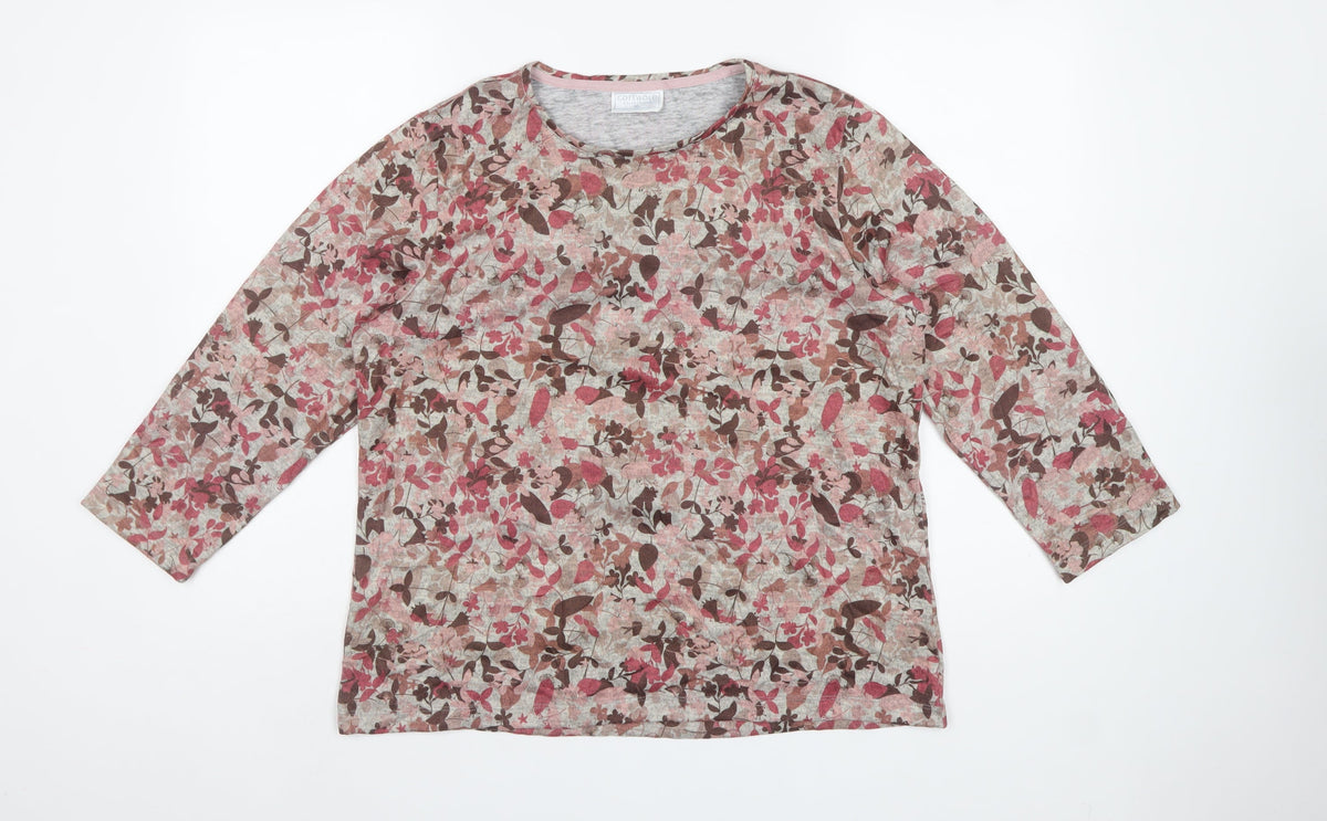 Cotswold Collections Women’s Multicoloured XL Floral Jersey Top