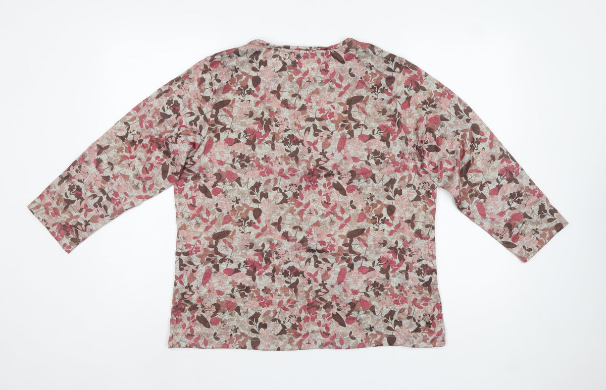 Cotswold Collections Women’s Multicoloured XL Floral Jersey Top