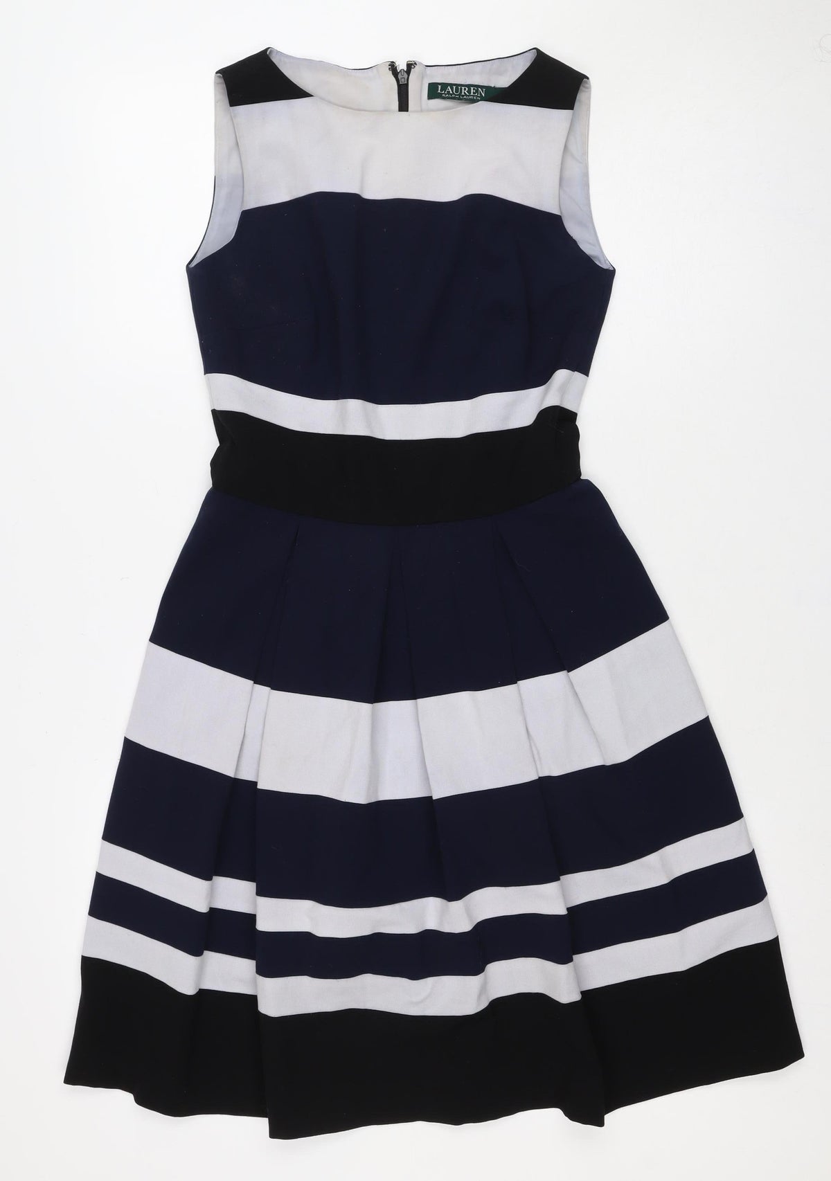 Lauren Ralph Lauren Women Multicoloured UK 4 Fit & Flare Striped Dress