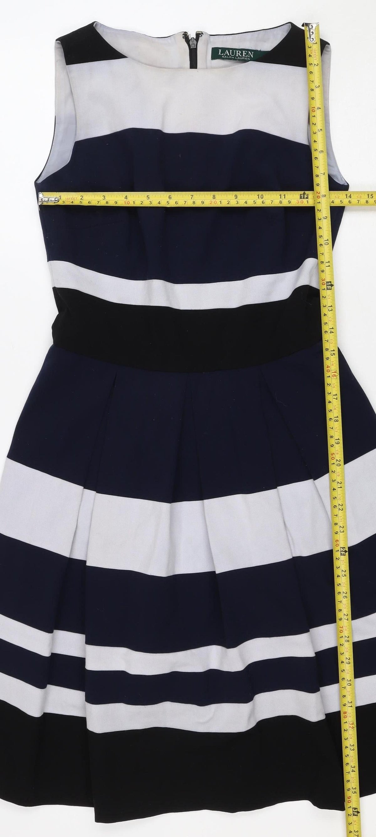 Lauren Ralph Lauren Women Multicoloured UK 4 Fit & Flare Striped Dress