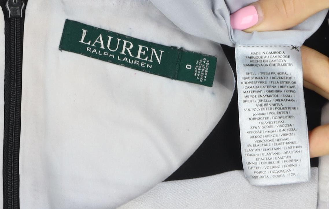 Lauren Ralph Lauren Women Multicoloured UK 4 Fit & Flare Striped Dress