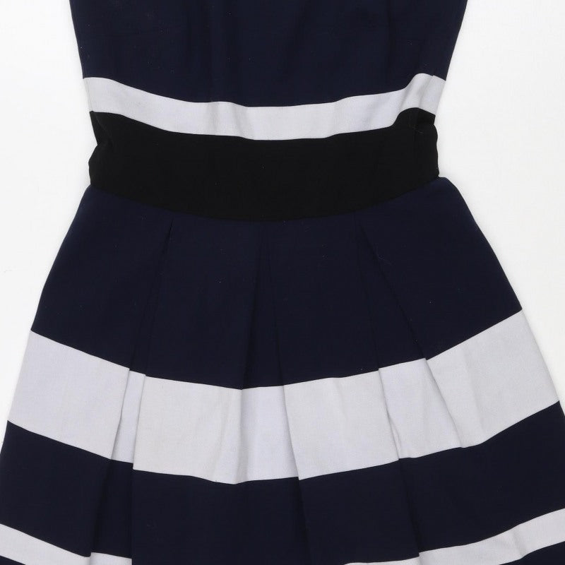 Lauren Ralph Lauren Women Multicoloured UK 4 Fit & Flare Striped Dress