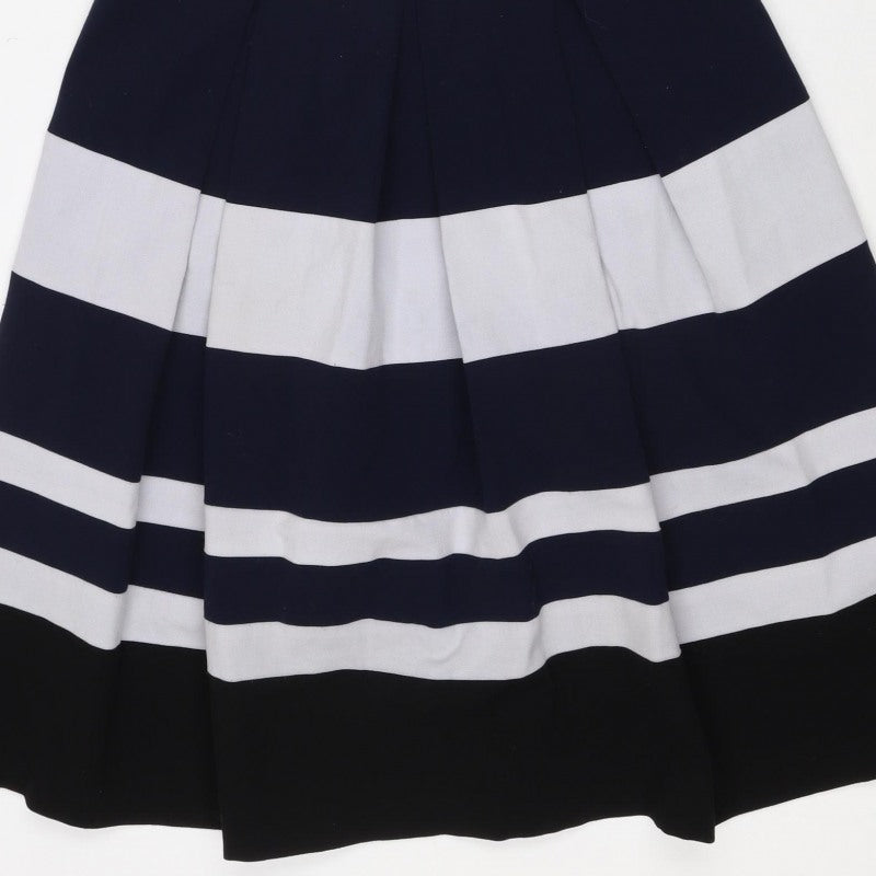 Lauren Ralph Lauren Women Multicoloured UK 4 Fit & Flare Striped Dress
