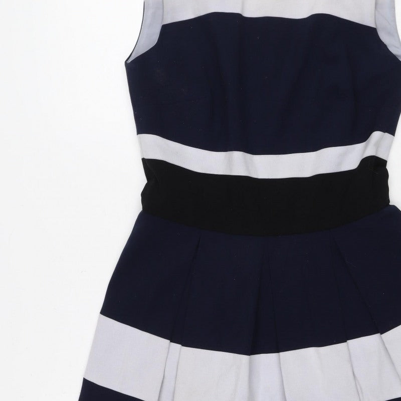 Lauren Ralph Lauren Women Multicoloured UK 4 Fit & Flare Striped Dress