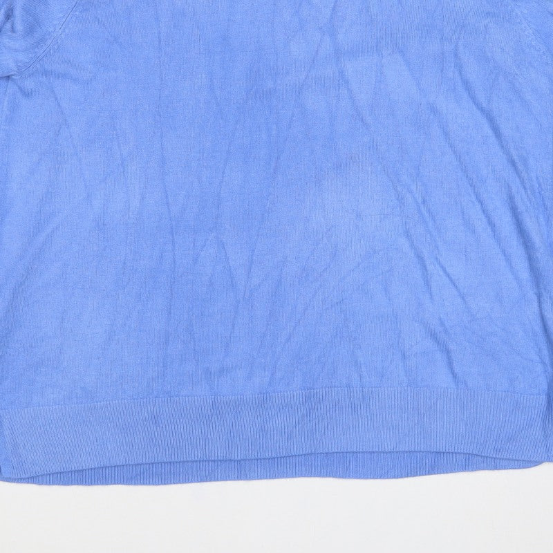 Marks and Spencer Women Blue Size 20 Crew Neck Acrylic Knit Pullover Jumper