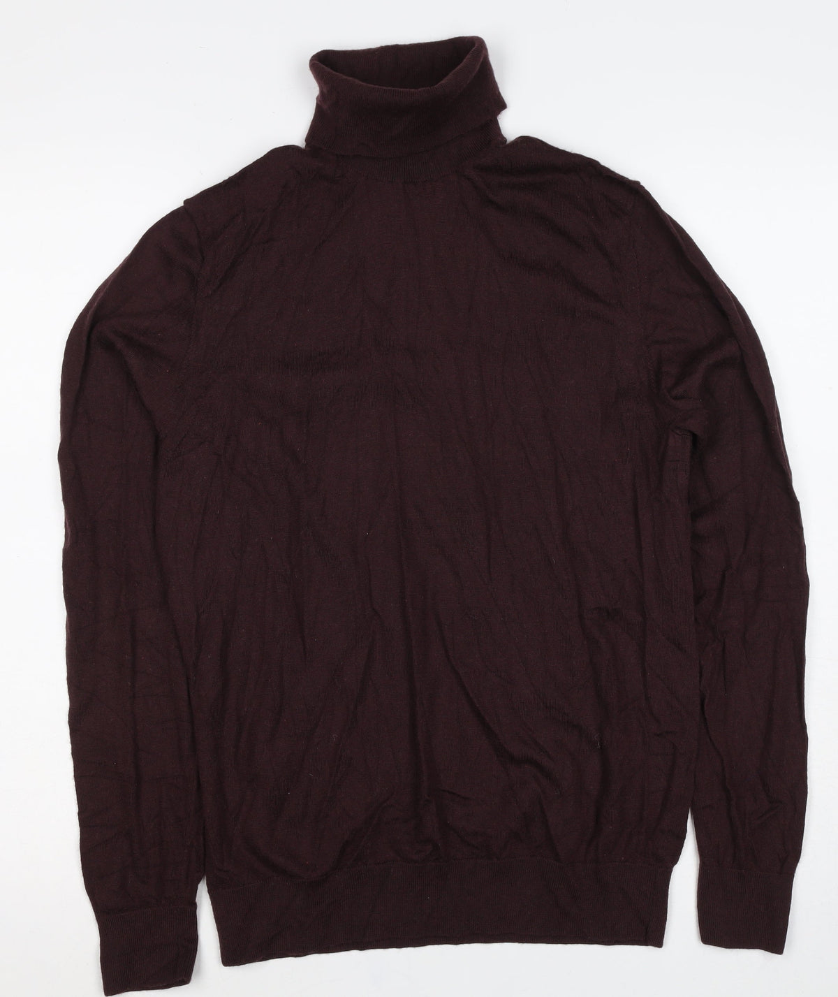 Autograph Men’s Brown Merino Wool Roll Neck Pullover Jumper M