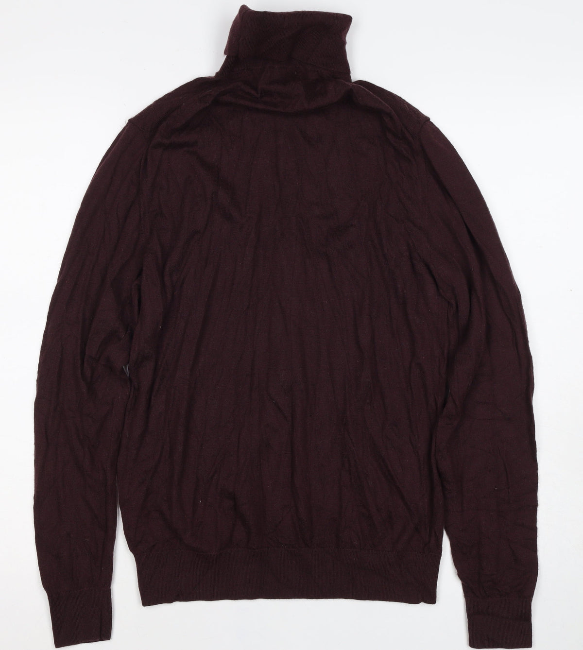Autograph Men’s Brown Merino Wool Roll Neck Pullover Jumper M