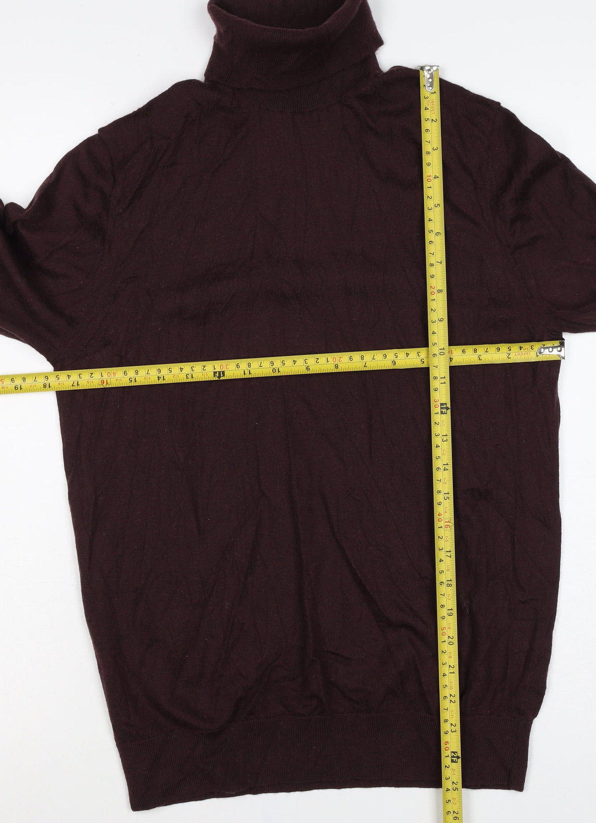 Autograph Men’s Brown Merino Wool Roll Neck Pullover Jumper M