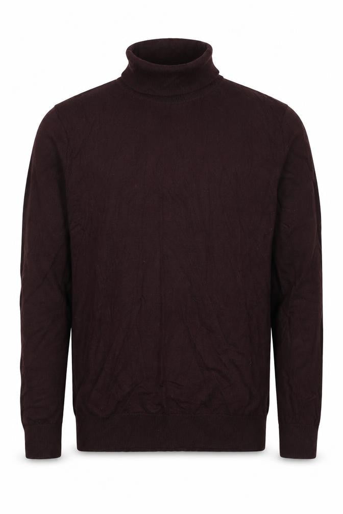 Autograph Men’s Brown Merino Wool Roll Neck Pullover Jumper M