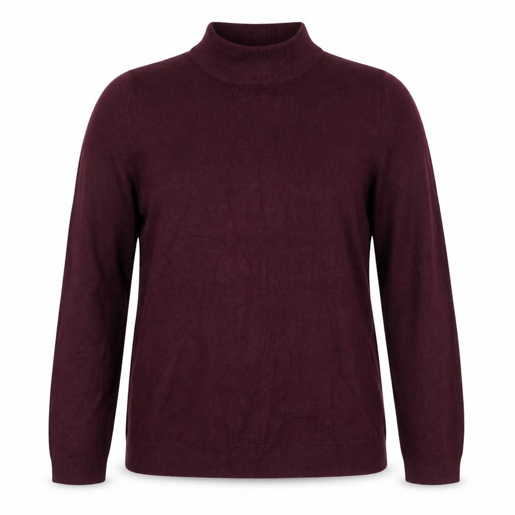 BHS Womens Red Roll Neck Fine Knit Pullover Jumper UK 14