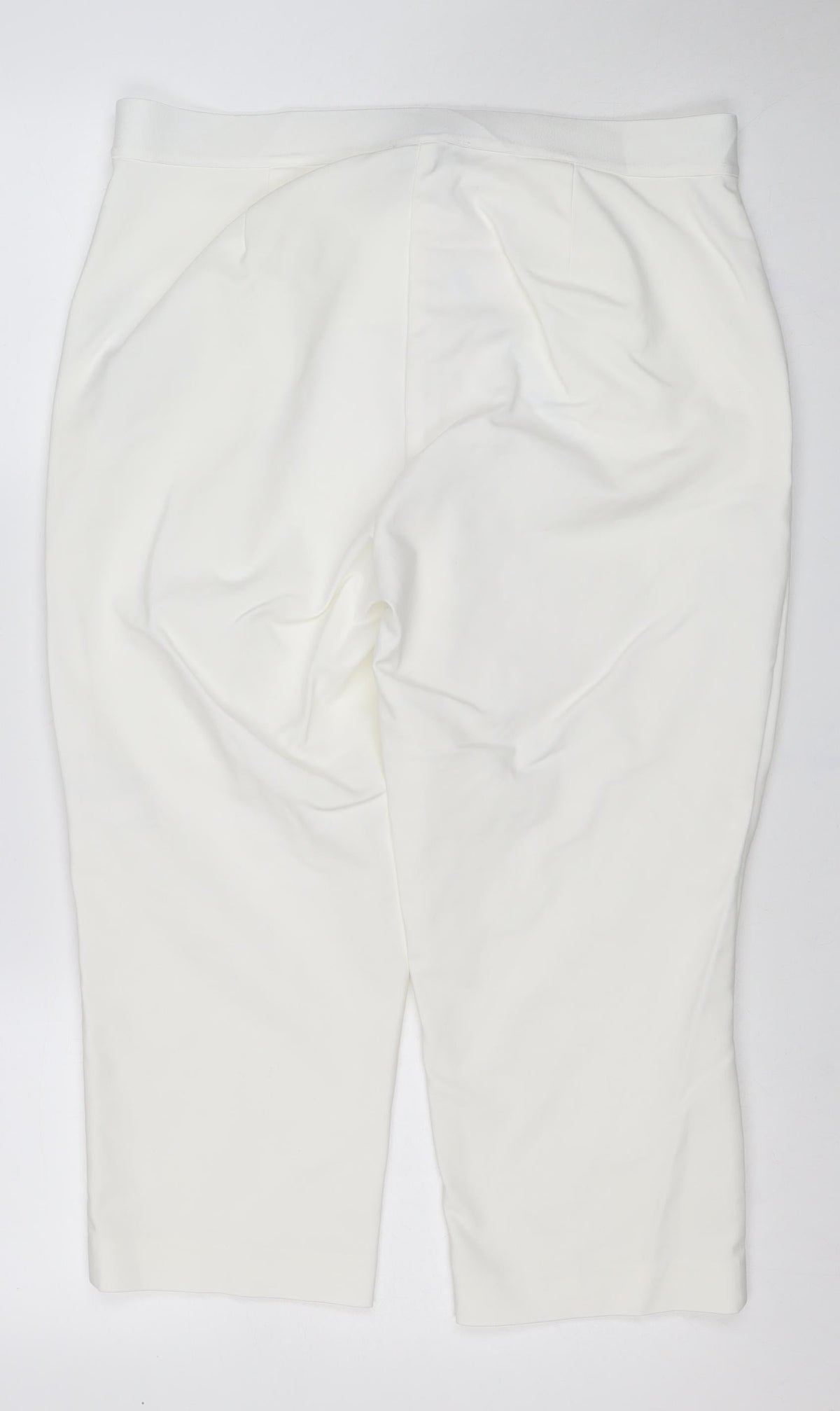 Marks & Spencer Women White Size 16 Wide-Leg Dress Trousers