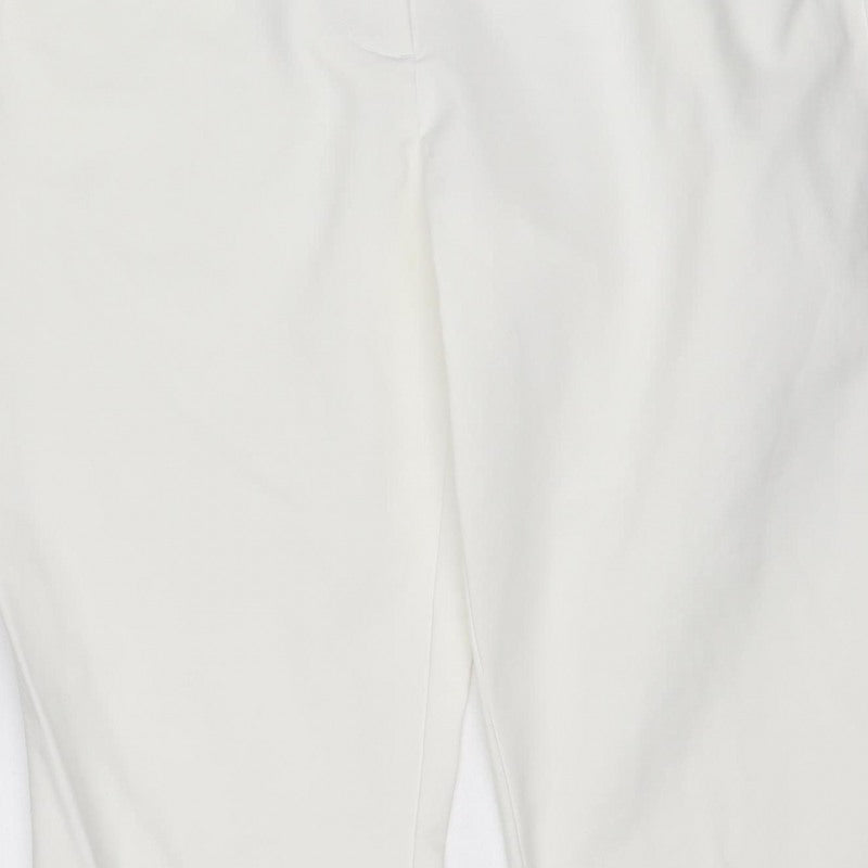 Marks & Spencer Women White Size 16 Wide-Leg Dress Trousers