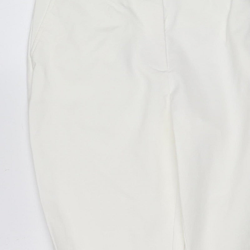 Marks & Spencer Women White Size 16 Wide-Leg Dress Trousers