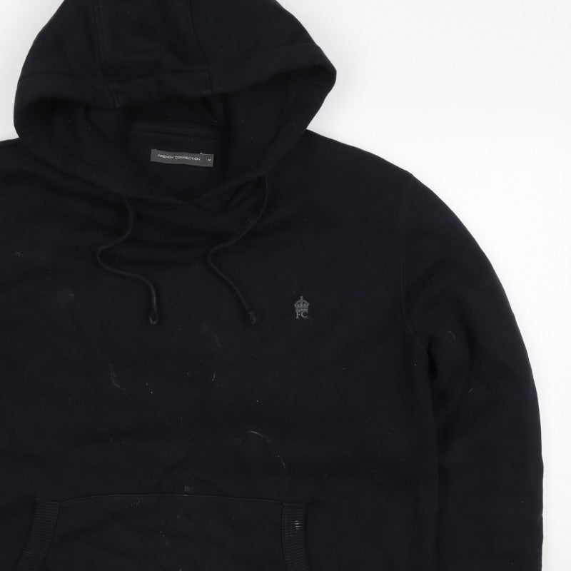 French Connection Men’s Black M Pullover Logo Hoodie