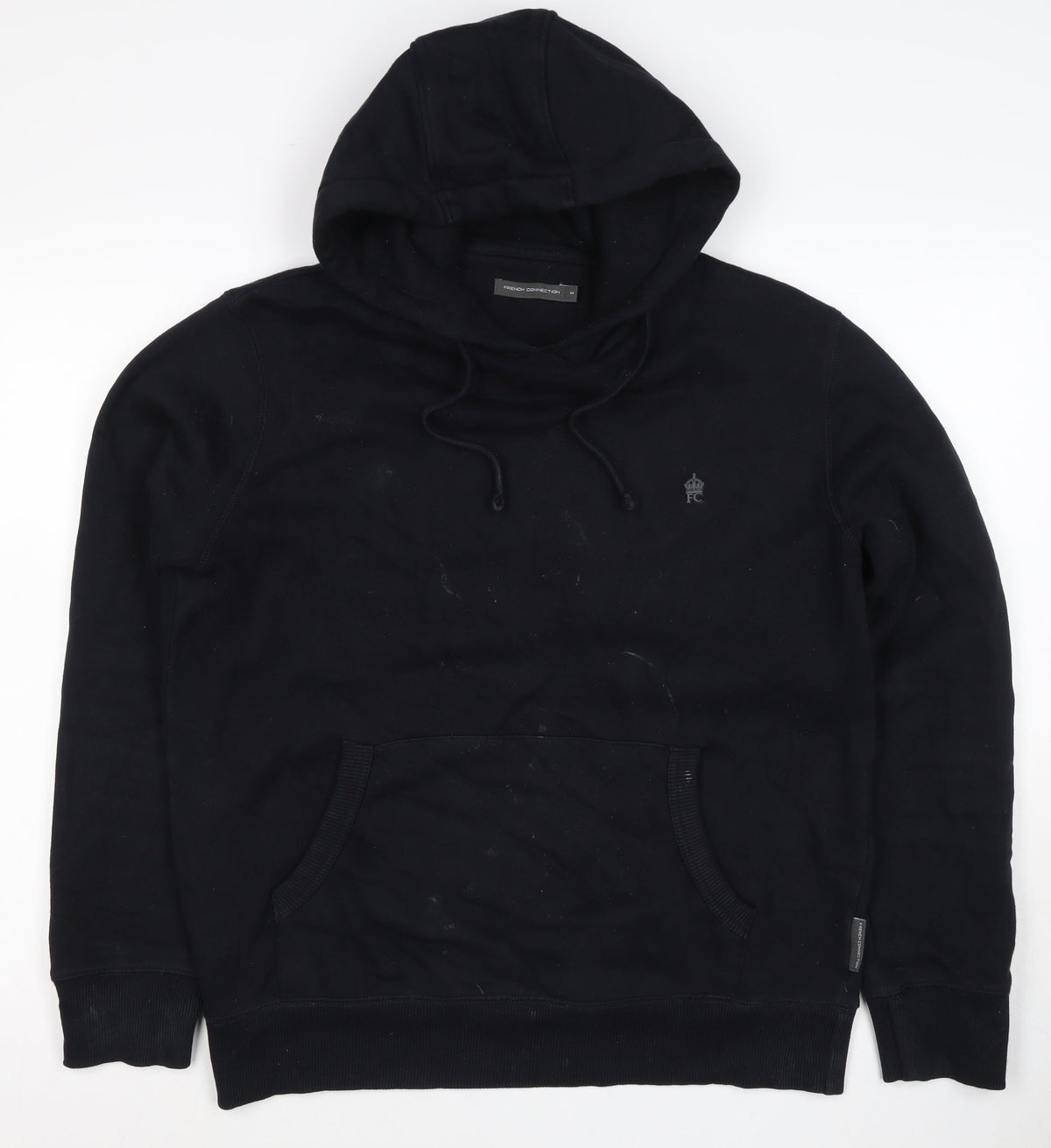 French Connection Men’s Black M Pullover Logo Hoodie
