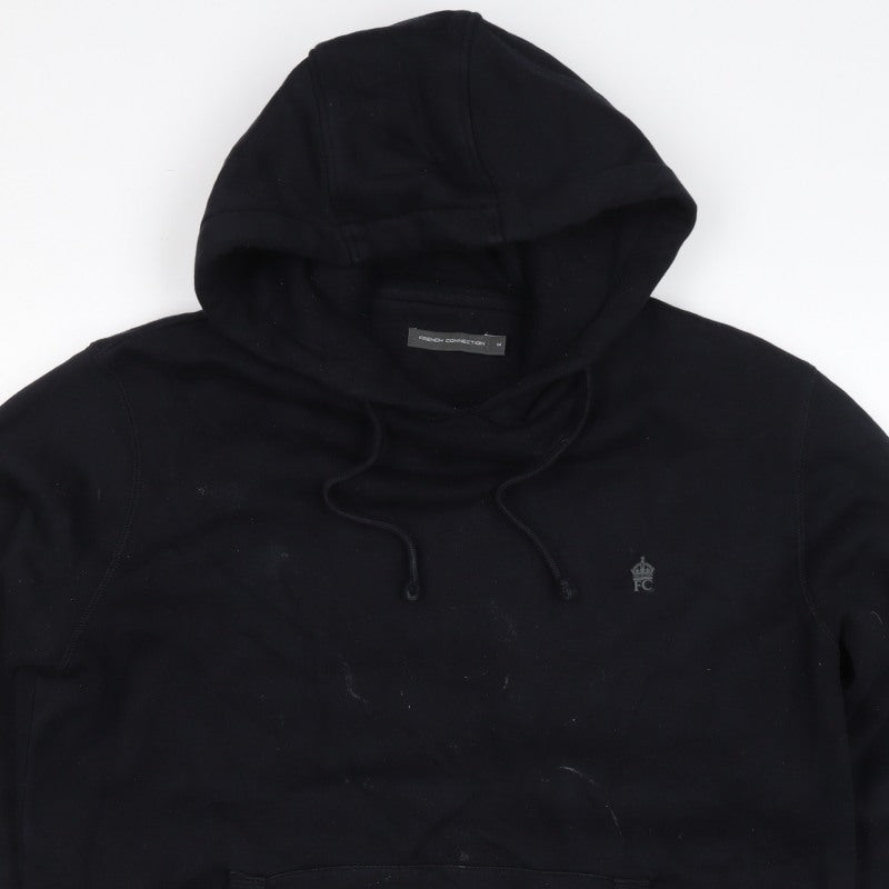 French Connection Men’s Black M Pullover Logo Hoodie