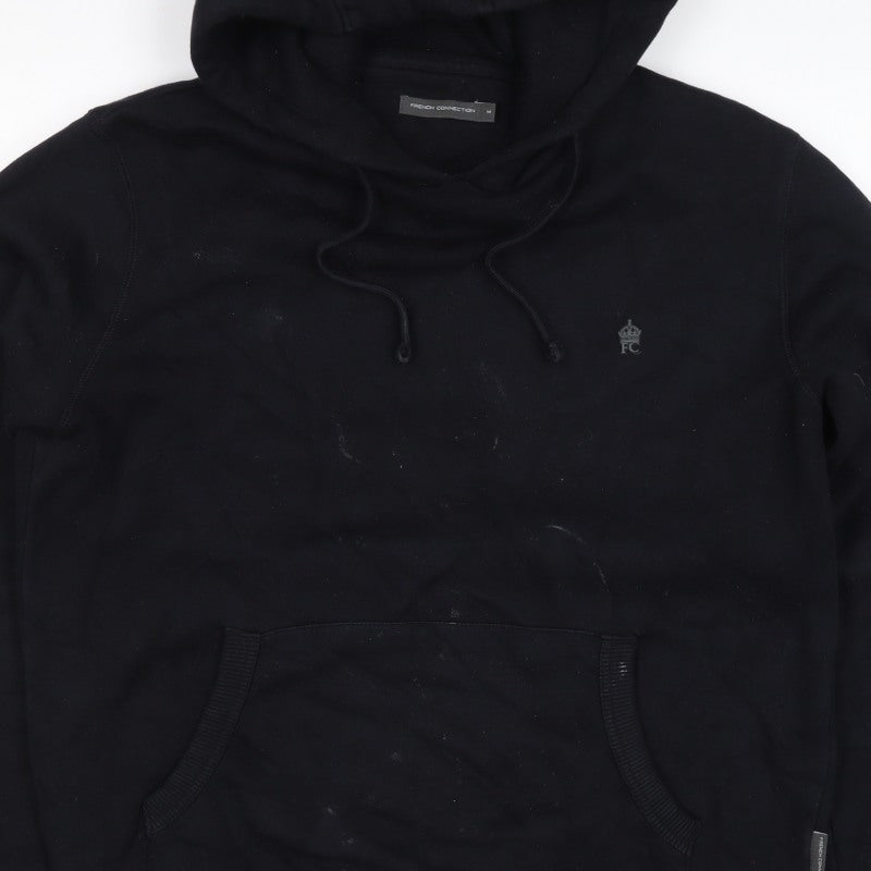 French Connection Men’s Black M Pullover Logo Hoodie