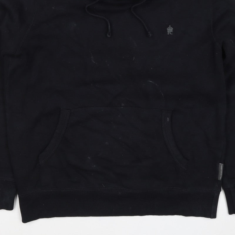 French Connection Men’s Black M Pullover Logo Hoodie
