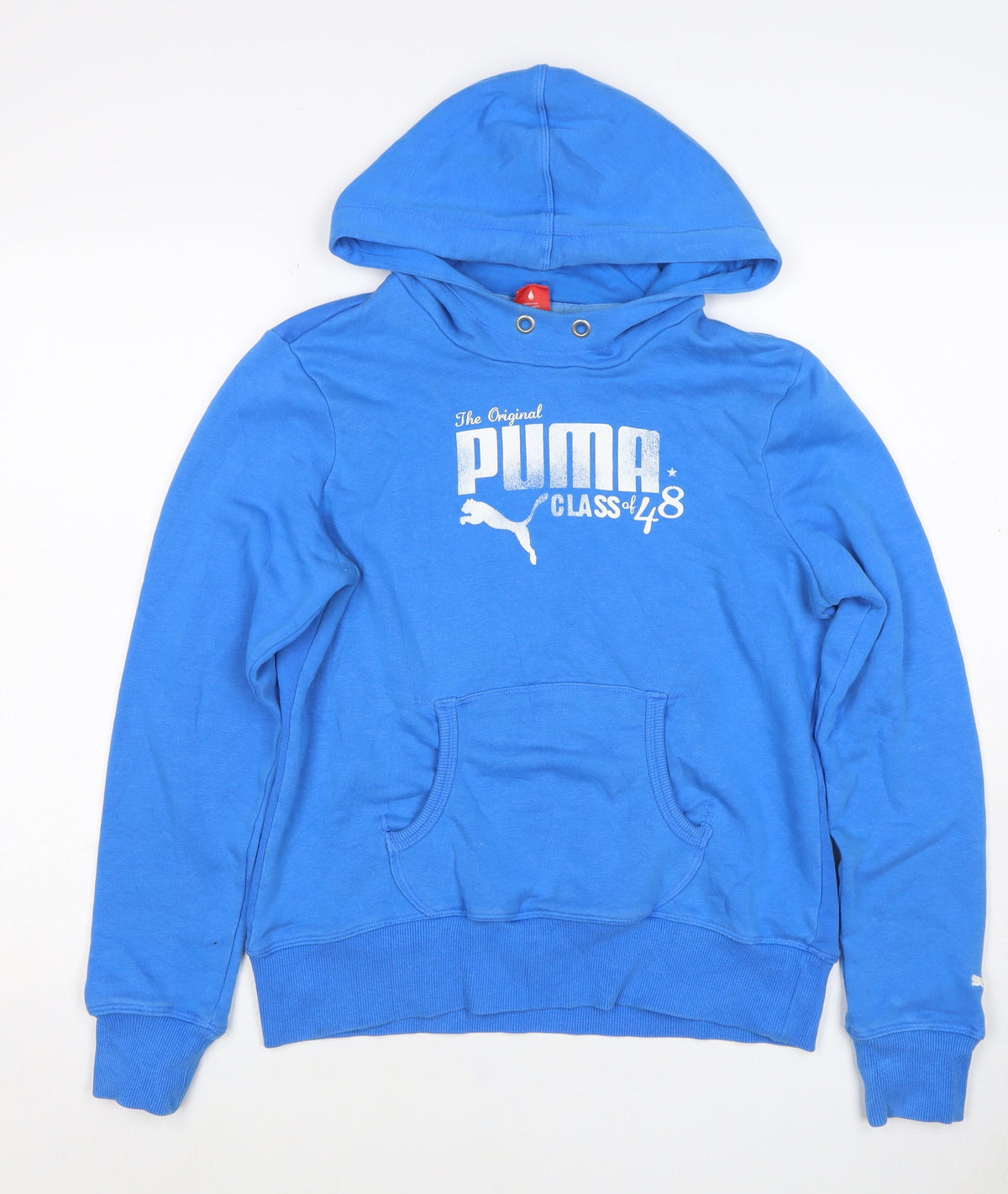 Puma Women’s Blue UK 12 M Logo Graphic Pullover Hoodie