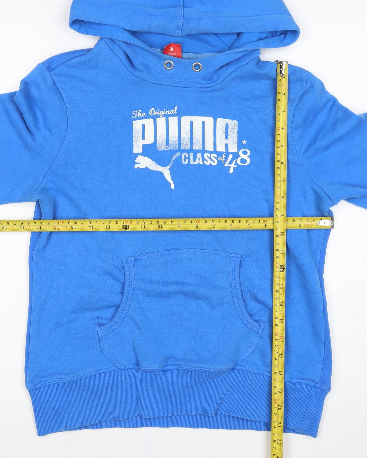 Puma Women’s Blue UK 12 M Logo Graphic Pullover Hoodie