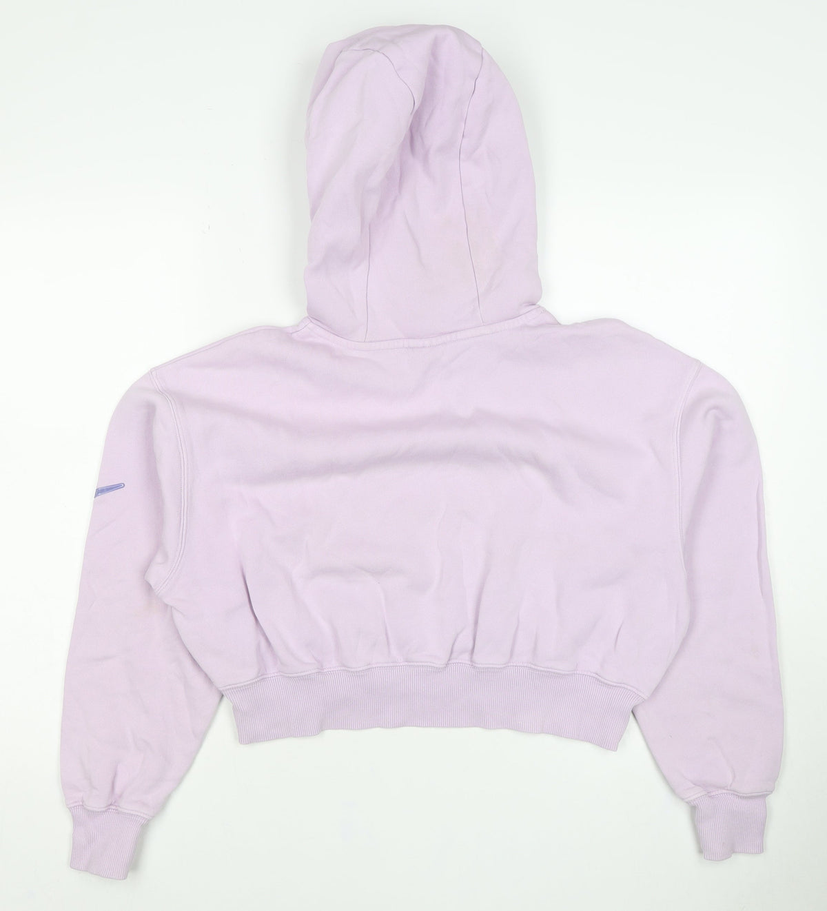 Nike Women Pink S Pullover Hoodie Logo Graphic Cropped Fleece