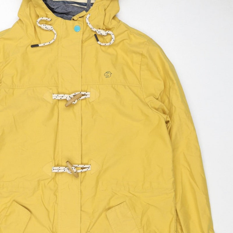 Brakeburn Women’s Yellow Size 14 Hooded Rain Coat Jacket Toggle Zip