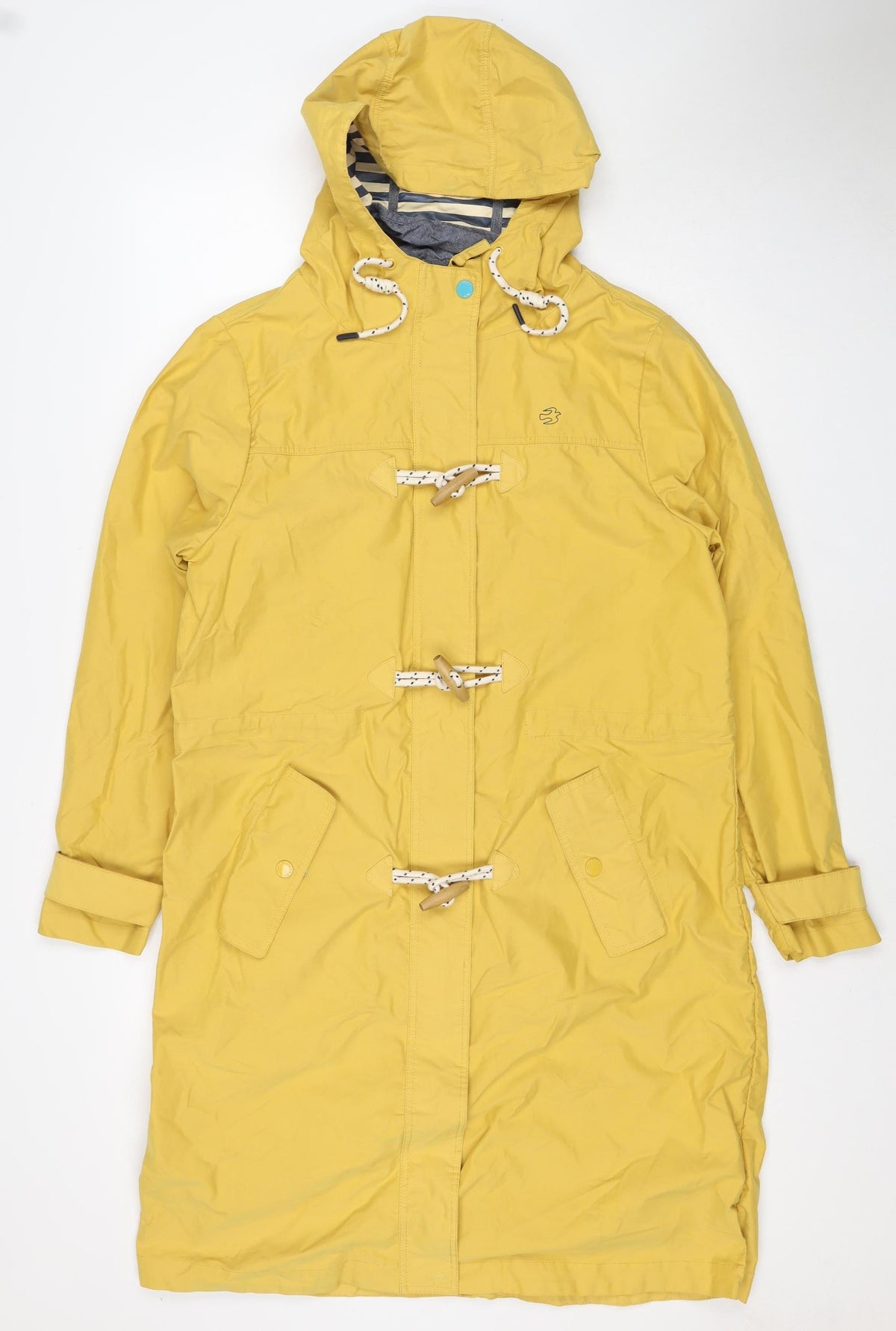 Brakeburn Women’s Yellow Size 14 Hooded Rain Coat Jacket Toggle Zip