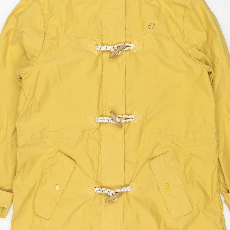 Brakeburn Women’s Yellow Size 14 Hooded Rain Coat Jacket Toggle Zip