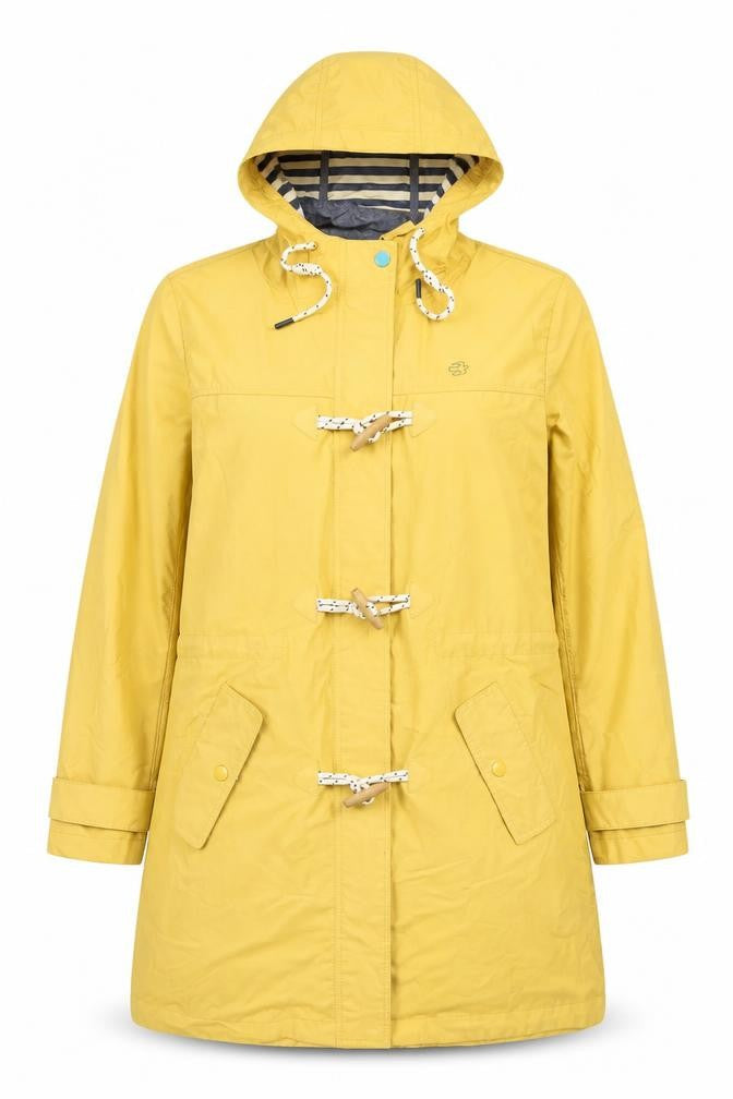 Brakeburn Women’s Yellow Size 14 Hooded Rain Coat Jacket Toggle Zip