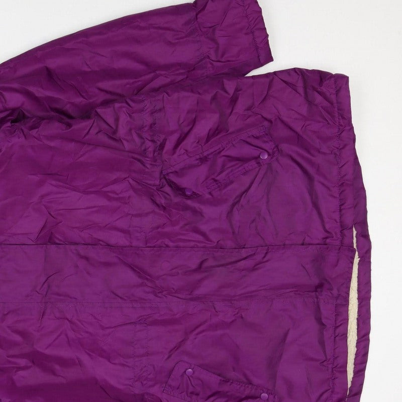 Cotton Traders Women's Purple Size 16 Hooded Parka Jacket Fleece Lined