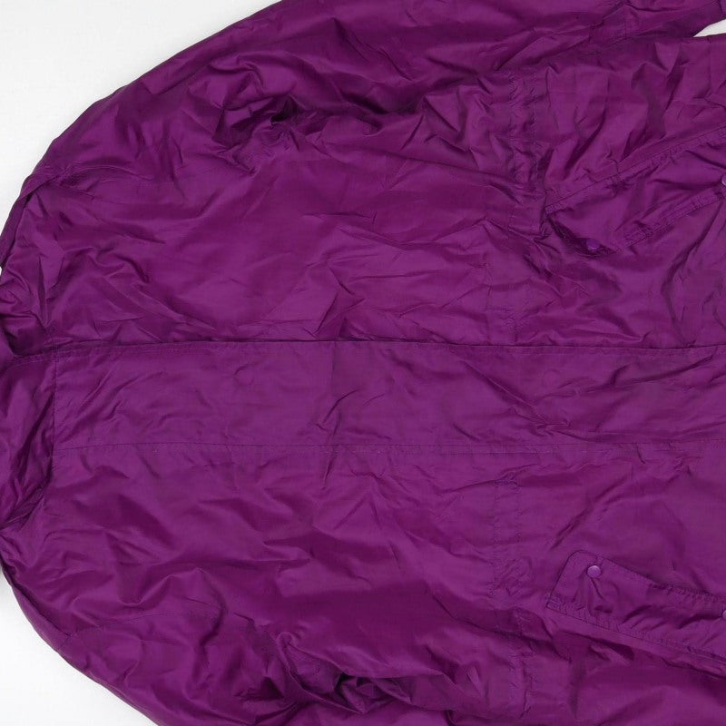 Cotton Traders Women's Purple Size 16 Hooded Parka Jacket Fleece Lined