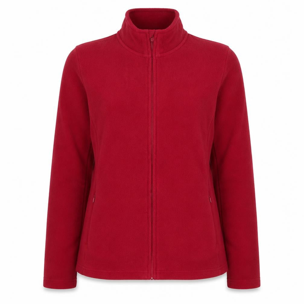 Isle Essentials Women's Red M Basic Fleece Full Zip Jacket