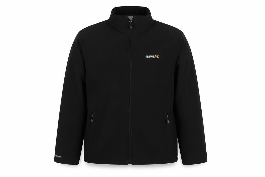 Regatta Men’s Black XL Softshell Full Zip Outdoor Hiking Jacket