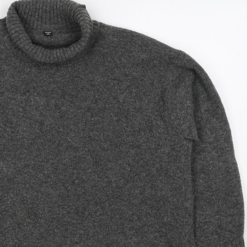 UNIQLO Women’s Grey M Roll Neck Wool Blend Knit Pullover Jumper