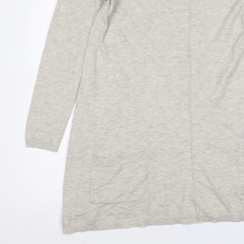 Fat Face Women’s Grey Size 8 Open Knit Longline Cardigan