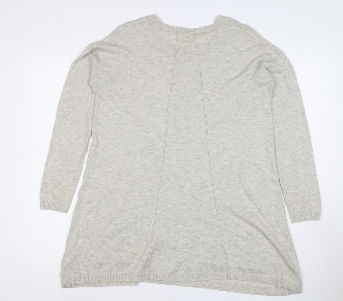 Fat Face Women’s Grey Size 8 Open Knit Longline Cardigan